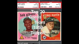Download Top 20 Most Valuable Cards from the 1959 Topps Set!! MP3