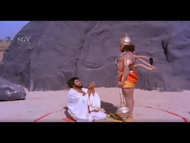 Download MP3 Srinath Meets Lord Hanuman | Etu Eduretu Kannada Movie Devotional Scene