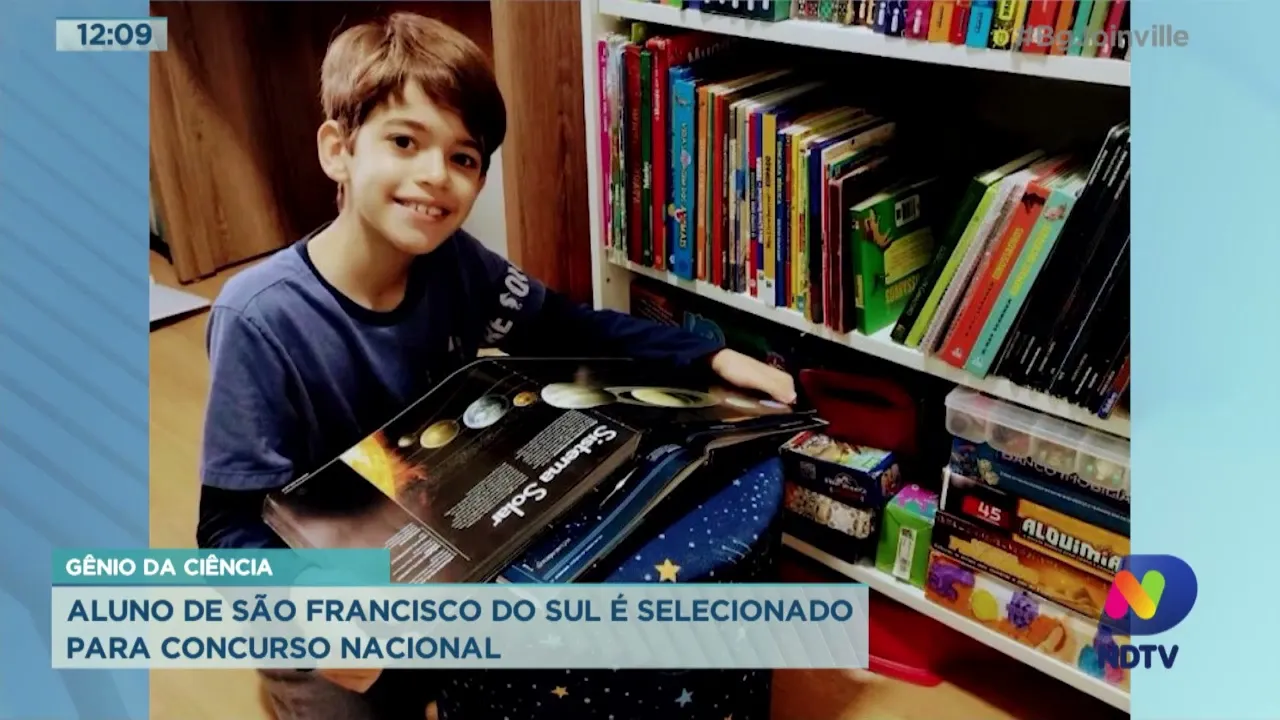 Gênio da Ciência: aluno de São Francisco do Sul é selecionado para concurso nacional