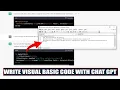 Write Visual Basic Code with ChatGPT Master Visual Basic Programming with ChatGPT beginner Tutorial