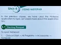 Information Technology STD - 3 Unit 6 Using Notepad Chap 6 1 Starting Notepad sdteacher1582