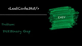 Binary Gap LeetCode 868 - Python Solution