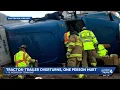 Driver injured in tractor-trailer rollover crash along I-79
