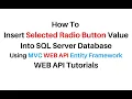 MVC WEB API Radio Button Value Insert save Into Database c 4 6