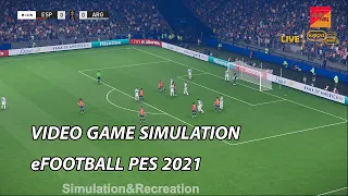🔴PES 2021 : Espagne vs Argentine | eFootball PES 2021 Simulation Gameplay PC