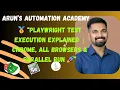Playwright Test Execution Explained Chrome All Browsers Parallel Run