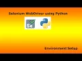 Selenium WebDriver using Python Environment Setup