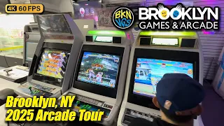 Brooklyn Games Arcade Brooklyn NY new January 2025 arcade tour full 4K walkthrough