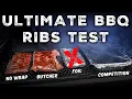 No Wrap vs Butcher Paper vs Foil vs Competition St Louis Style Ribs 4 Ways