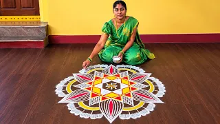Latest create festival rangoli kolam designs|Traditional muggulu designs| @Suryadailyrangolidesigns 