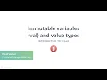 Scala Tutorial Immutable variables val and value types