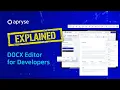 EXPLAINED Apryse DOCX Editor Seamless In-App DOCX Editing for Developers