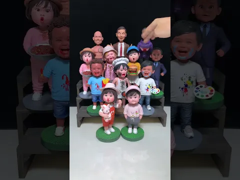 A cute little world made completely by hand with clay.