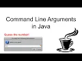Using Command Line arguments in Java Guess the number game