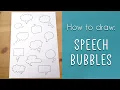 How to draw speech bubbles for your Bullet Journal - Easy things to draw