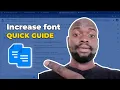 How to Increase Font Size in Google Docs