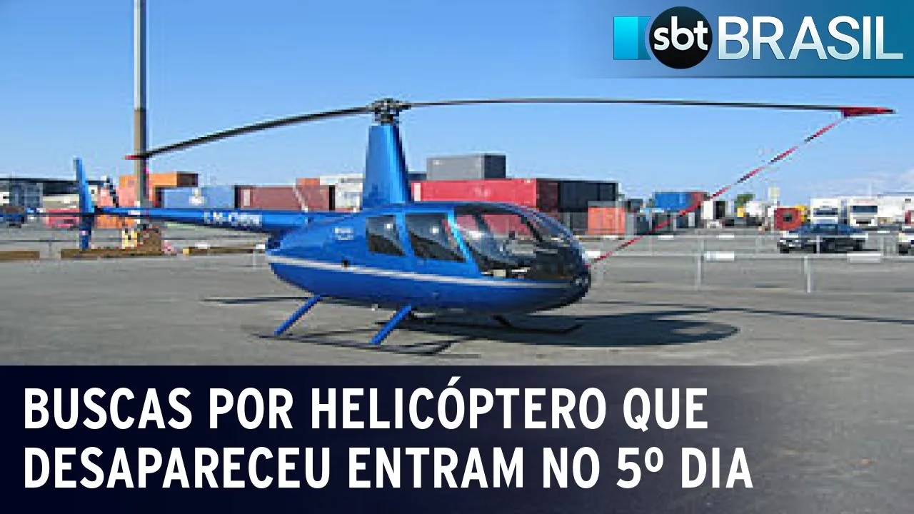 Buscas por helicóptero que desapareceu em SP entram no quinto dia | SBT Brasil (05/01/24)