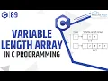 Variable Length Array in C Programming - What are Variable Length Arrays C Tutorials
