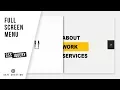 Full Screen Menu CSS - JQUERY Tutorial