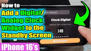 How to Add a Clock Widget to the Standby Screen on iPhone Pro Max iOS 18