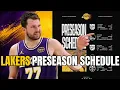 LAKERS PRESEASON SCHEDULE