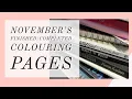 November Colouring Pages