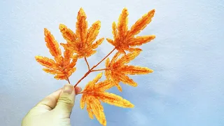 🍁 How To Make Maple Leaves with Chenille Wire | DIY Pipe Cleaner Craft 🍁