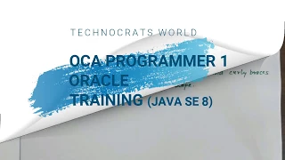OCA Java SE 8 programmer 1 Module1 Lesson2 Session1