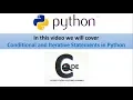 Conditional and Iterative Statements in Python