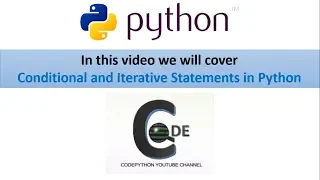 Conditional and Iterative Statements in Python