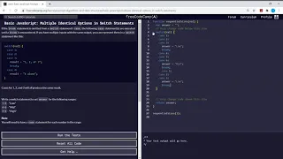 Basic Javascript Multiple Identical Options in Switch Statements freeCodeCamp
