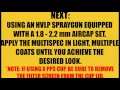 MULTISPEC APPLICATION INSTRUCTIONS