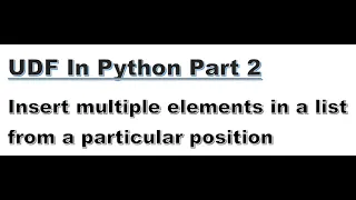 User Defined Functions in Python Part 2