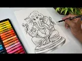 Ganesh Drawing Ganesh Chaturthi Special Lord Ganesha Outline Tutorial How to Draw Ganpati