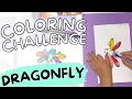 Toddler Coloring Challenge - Dragonfly Insect But Fun Color-Along Activity Free Download