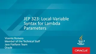 JEP 323 Local-Variable Syntax for Lambda Parameters with Vicente Romero
