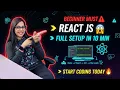 React JS Full Setup in 10 Minutes VS Code Node Git Step by Step
