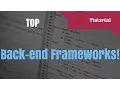 Top Back-End Web Development Frameworks in 2017