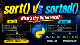 What s the Difference sort vs sorted in Python python list methods Hindi