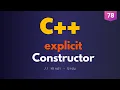 78 - explicit Constructor in C Urdu Hindi