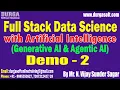 FULL STACK DATA SCIENCE with Artificial Intelligence tutorials by Mr N Vijay Sunder Sagar