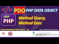 PHP DATA OBJECT PDO - OOP PHP Web programming