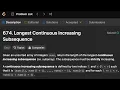 Longest Continuous Increasing Subsequence Simple solution LeetCode 674 Golang