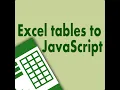 Excel tables To Javascript