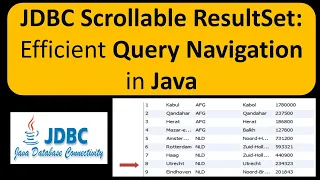 JDBC Scrollable ResultSet Efficient Query Navigation in Java