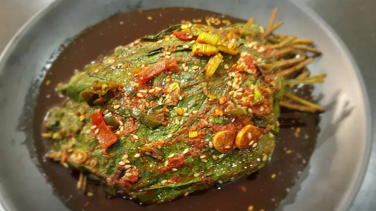 깻잎장아찌무침
