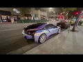 One Of a Kind Wrapped Rainbow BMW i8 Sport Car