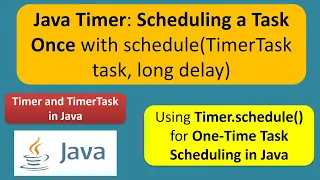 Java Timer Scheduling a Task Once with schedule TimerTask task long delay Timer and TimerTask