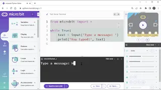 Use micro bit Python Editor V3 Serial Monitor