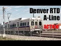 RTD A-Line August 2 2017 Electrified High Speed Commuter Rail Line in Denver Colorado